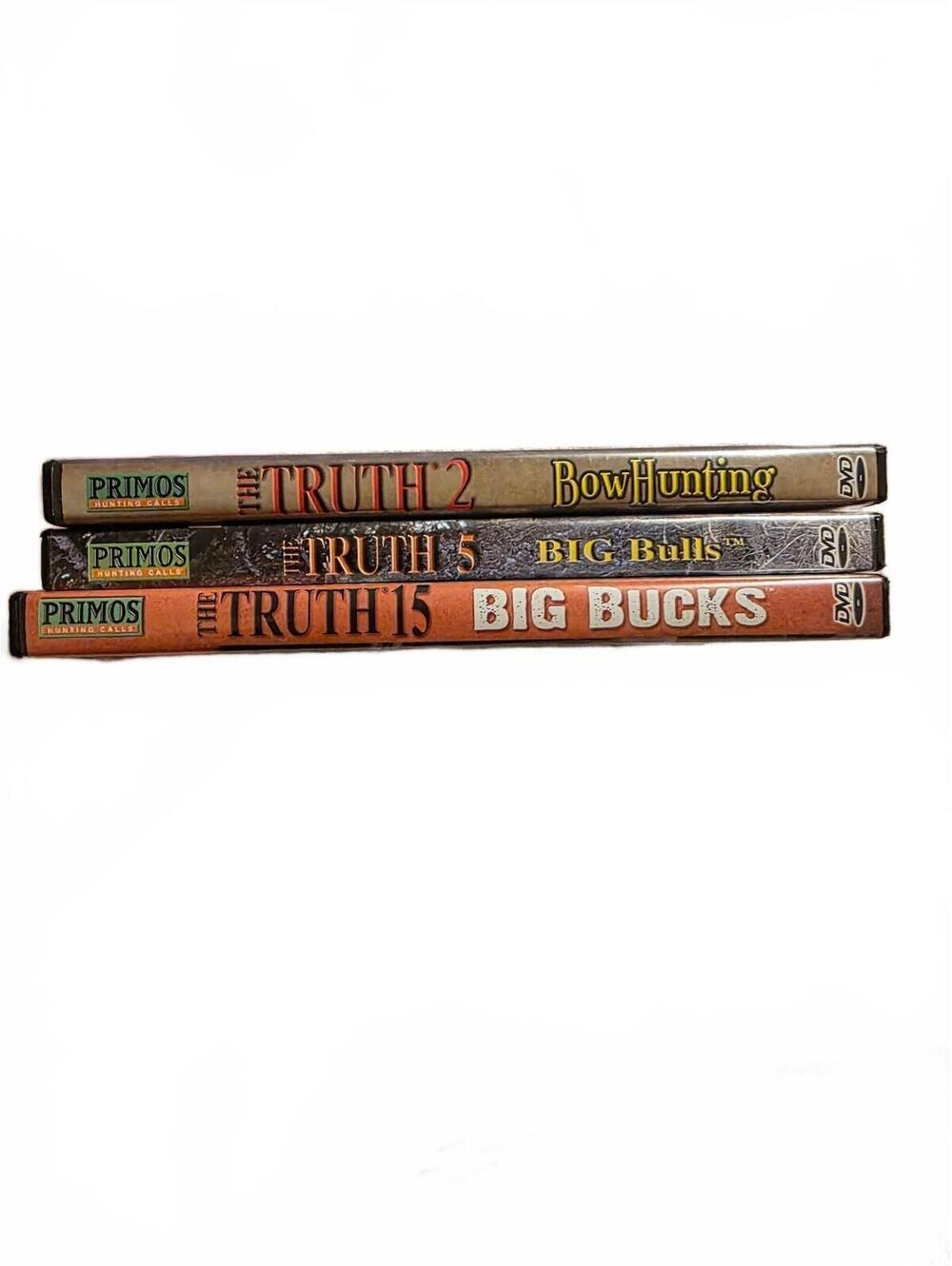 Vtg Primos The Truth Hunting DVD Collection - Volumes 2, 5, and 15 + Bowfishing